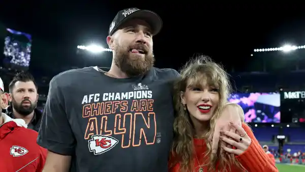 Taylor Swift and Travis Kelce.