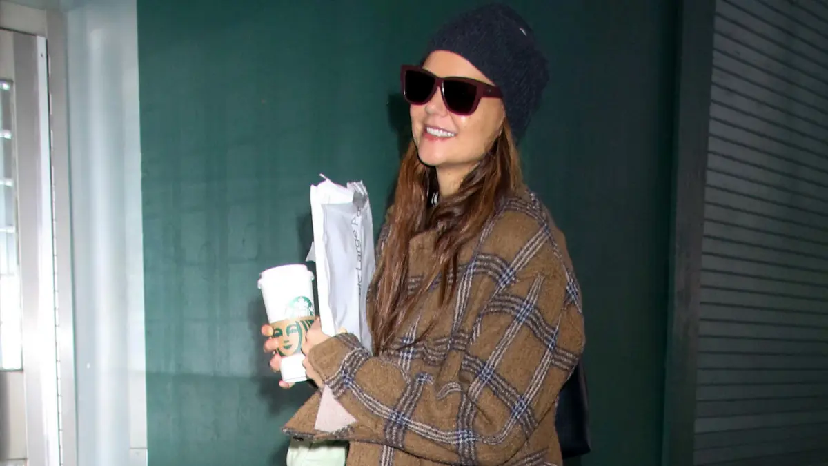 Katie Holmes is seen on January 12, 2025 in New York City.
