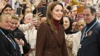 Catherine, Princess of Wales during a visit to The Royal Marsden Hospital on January 14, 2025 in London, England.