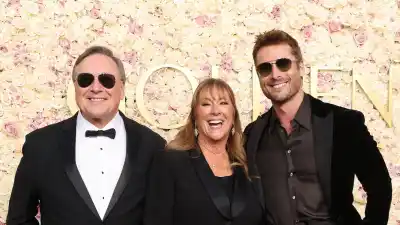 Glen Powell and More Stars Who Brought Family Members to the Golden Globes