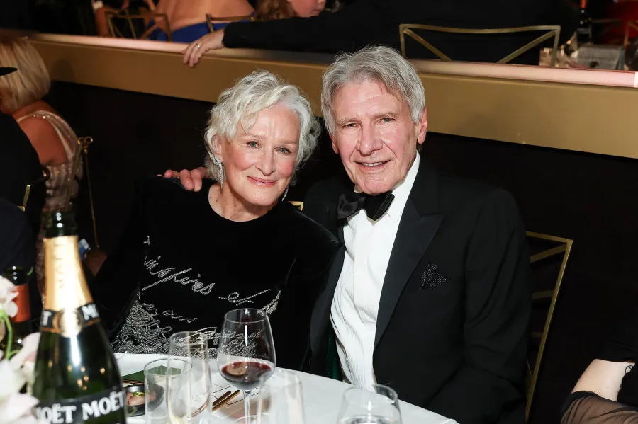 Glenn Close and Harrison Ford 2025 Golden Globes