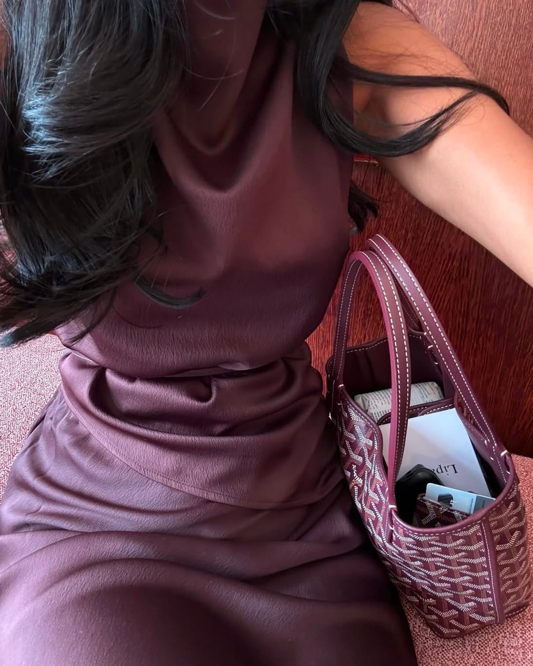 Goyard Mini Anjou Tote Burgundy