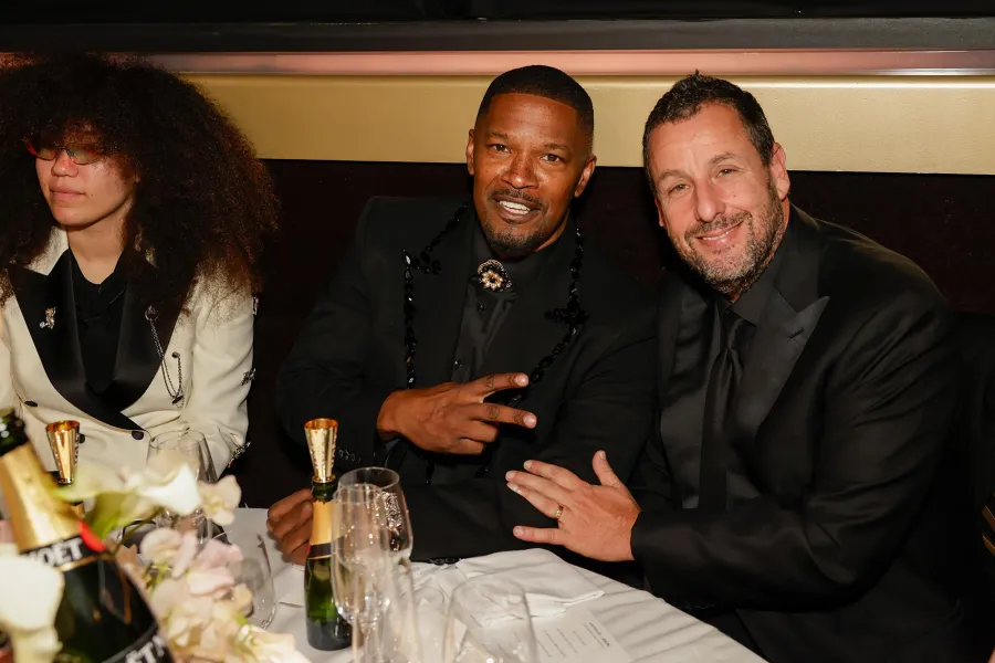 Jamie Foxx and Adam Sandler 2025 Golden Globes