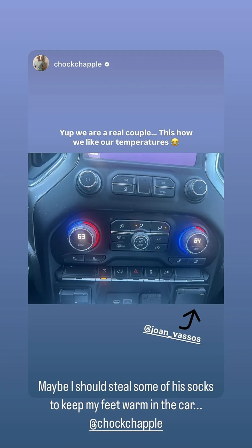 Joan Vassos and Chock Chapple Are Just Like Us With Their Ideal Temperature Differences