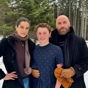 John Travolta Rings In 2025 Alongside Kids Ella and Ben