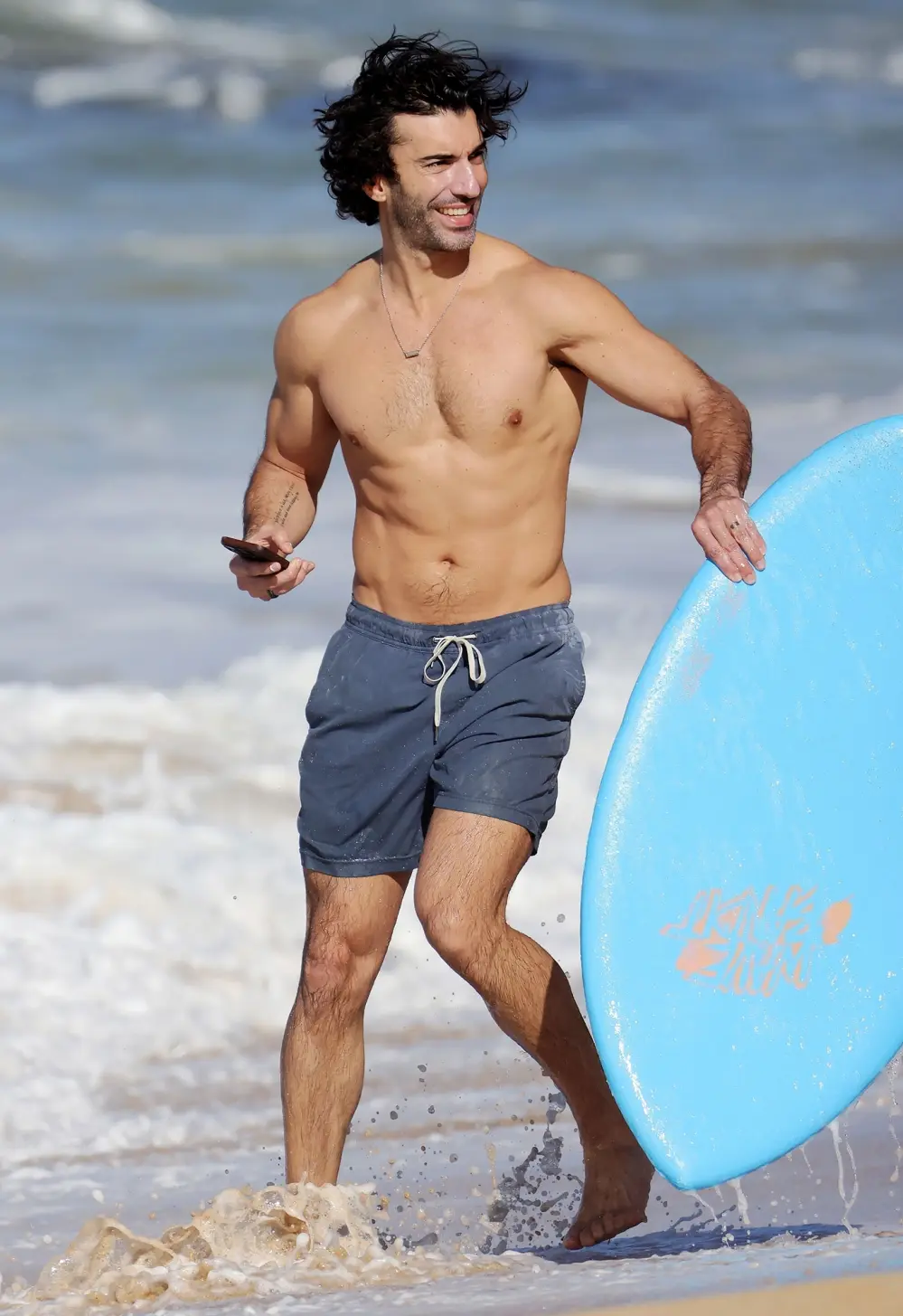 Justin Baldoni Hawaii Beach Shirtless Backgrid