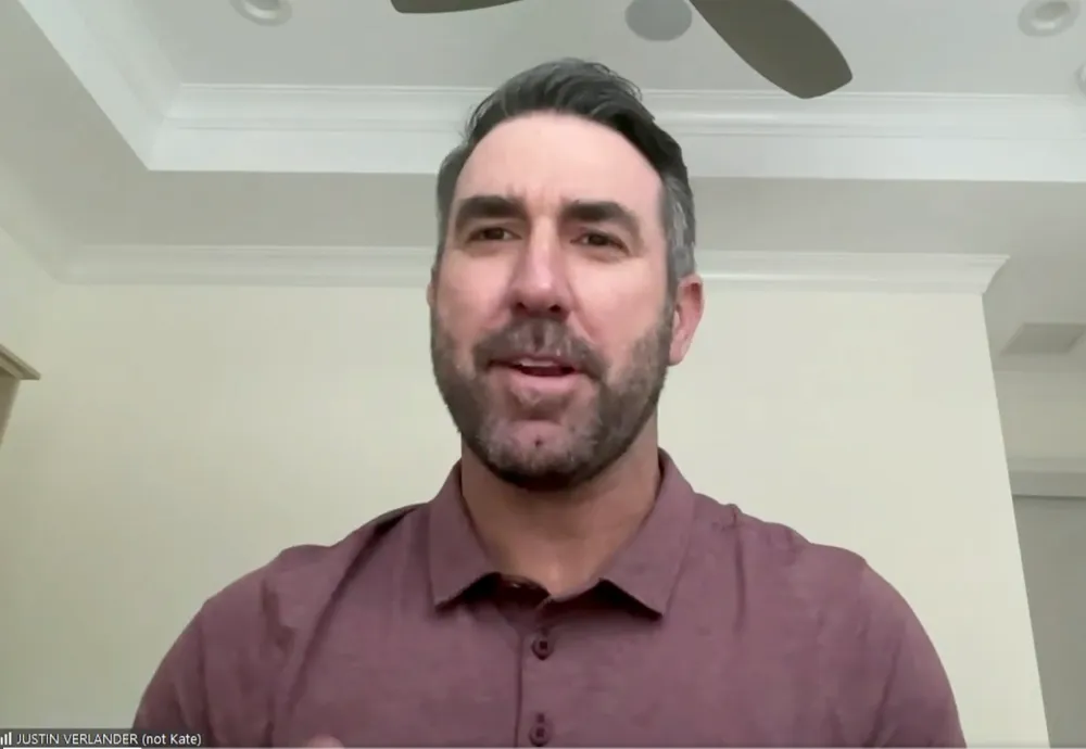 Justin Verlander Called Out by Reporter in Hot Mic Moment for Using Wife Kate Upton&rsquo;s Name on Zoom