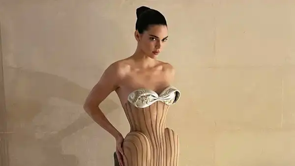 FTR Kendall Jenner Debuts New Curves in Naked Dress at Fashion Week