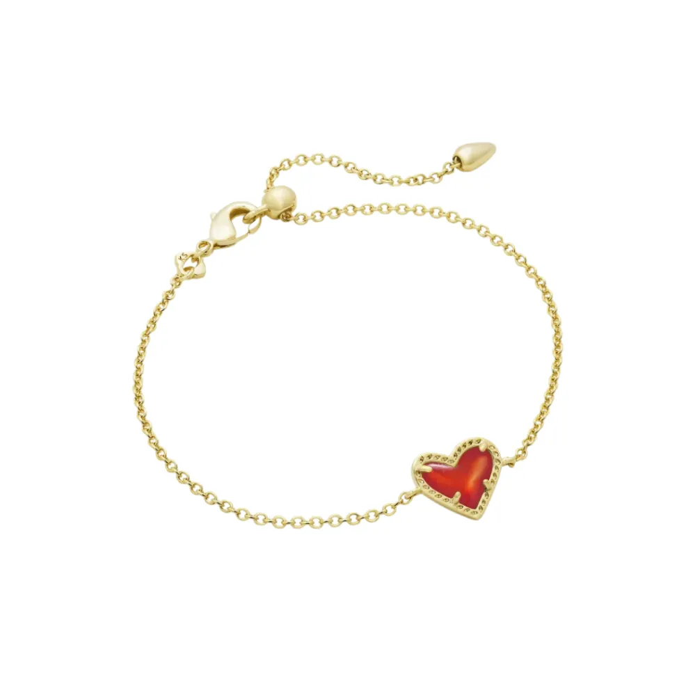Kendra Scott Ari Heart Gold Delicate Chain Bracelet 