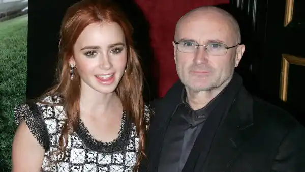 93180544 Lily Collins Shares Rare Photo of Dad Phil Collins on His 74th Birthday