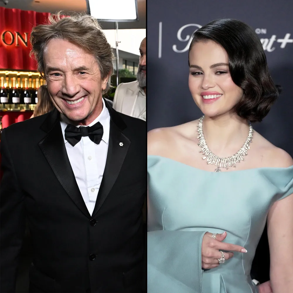 Martin Short Admires Selena Gomezs Engagement Ring at Golden Globes