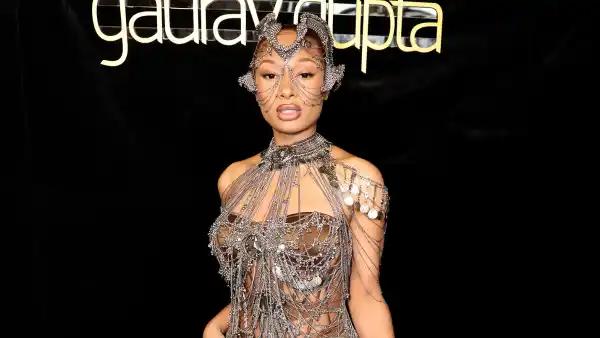 Megan Thee Stallion Wears Layers of Chains in Paris