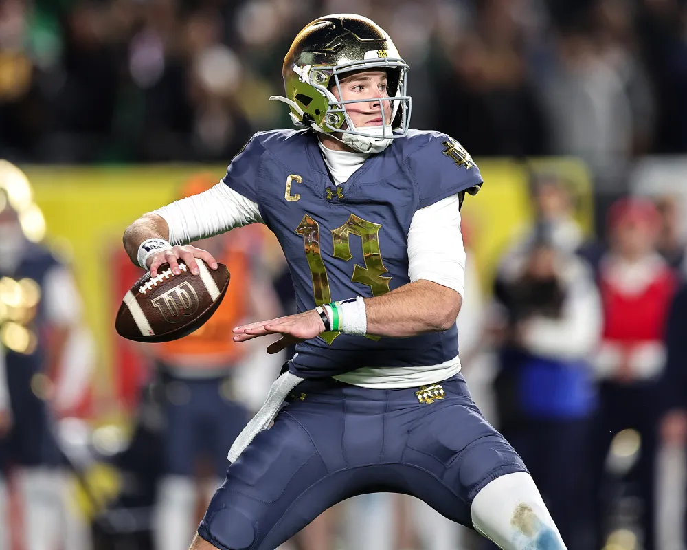 Notre Dame QB Riley Leonard Thinks Jesus Is Responsible for National Title Matchup Versus Ohio State