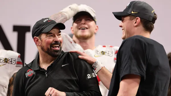 Ohio State Coach Ryan Day and QB Will Howard Involved in Golf Cart Crash After Title Win