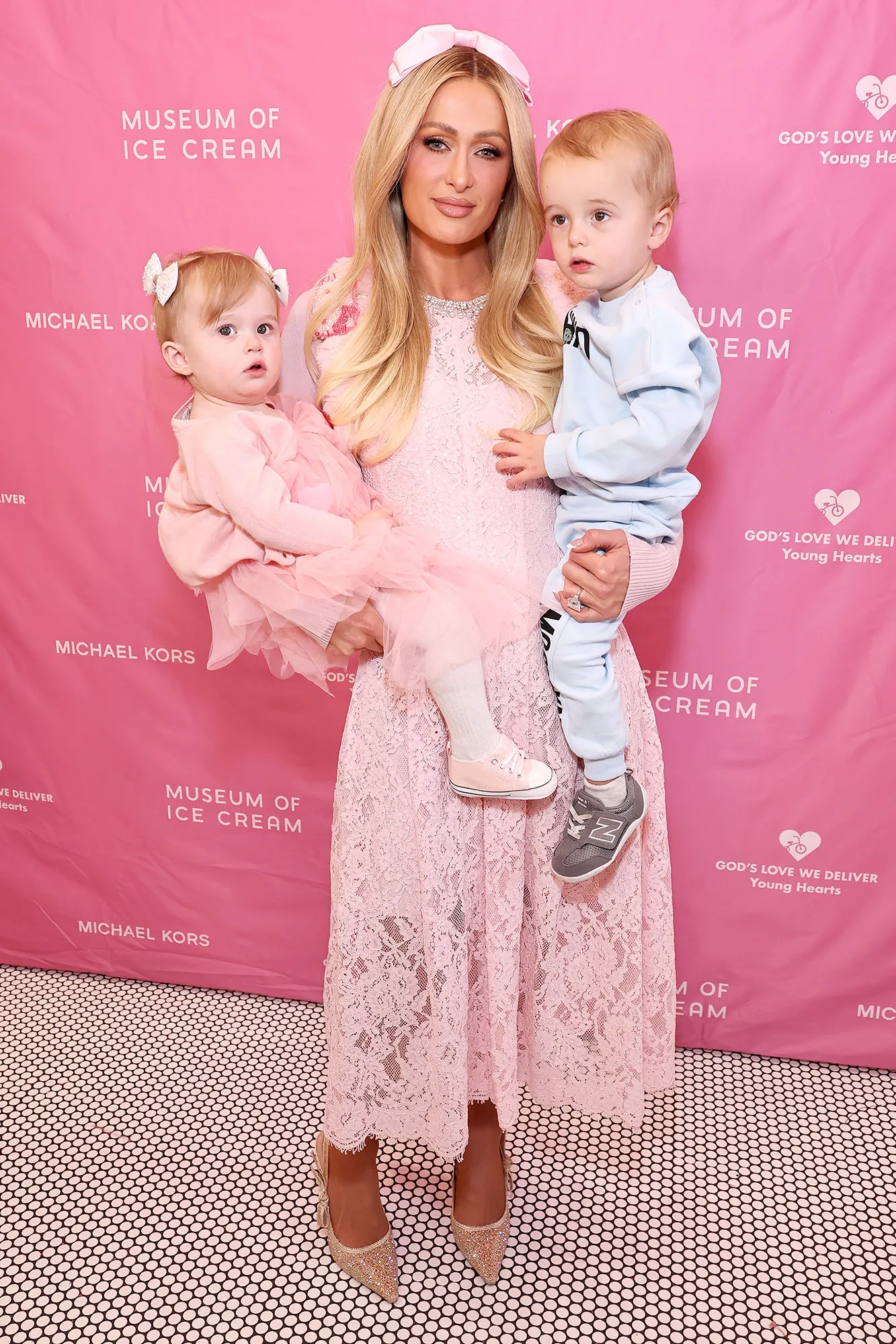 Paris Hilton Carries Both of Her Kids During Their Red Carpet Debut