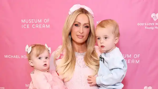 Paris Hilton Carries Both of Her Kids During Their Red Carpet Debut