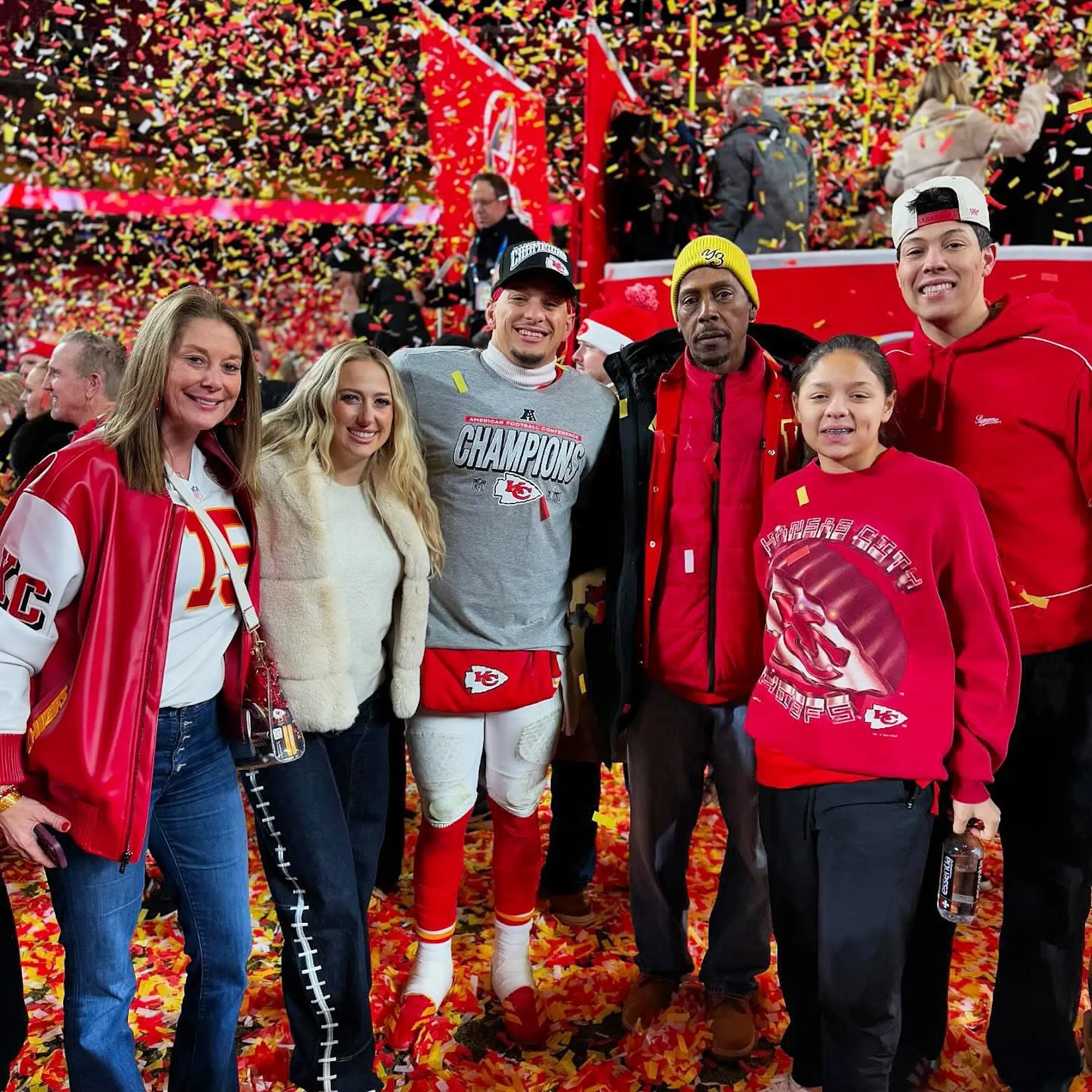 Patrick Mahomes Reunites With His Parents Brother After Championship Win