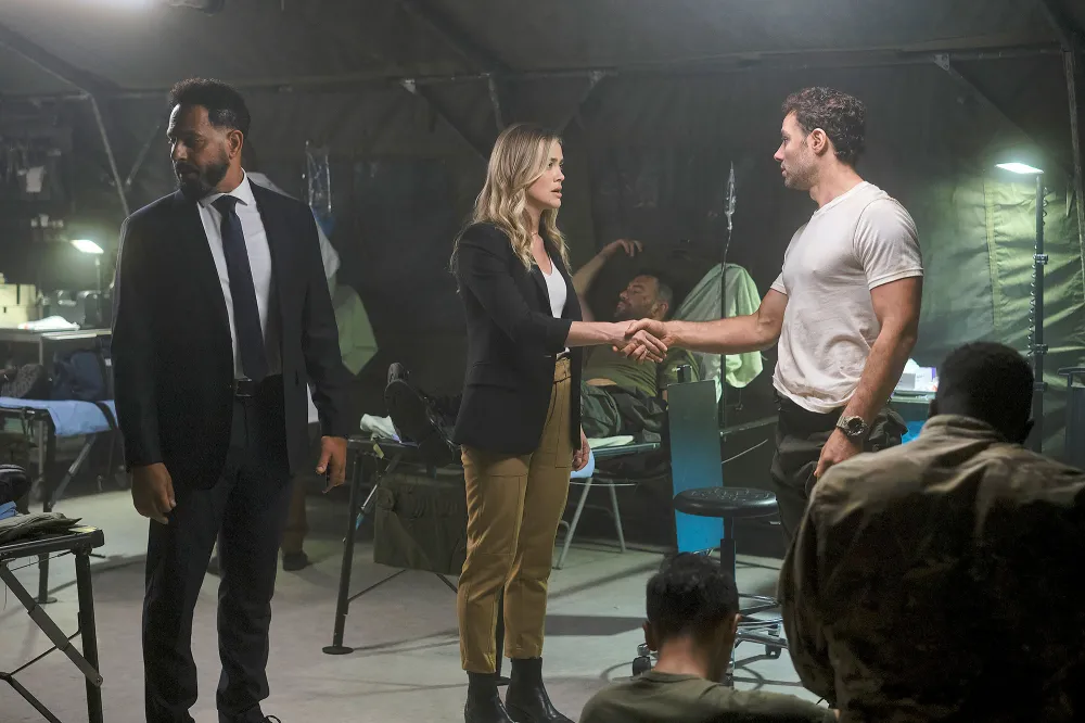 Patrick Sabongui Melissa Roxburgh Josh McKenzie Hunting Party Season 1