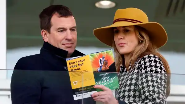 Princess Anne Son Peter and Girlfriend Harriet Sperling Attend New Year Day Cheltenham Race