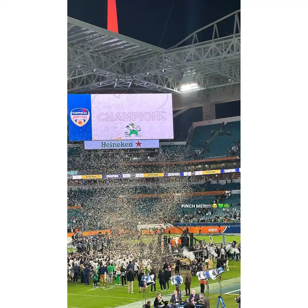 Riley Leonard Girlfriend Has Pinch Me Moment After Notre Dame Win 2