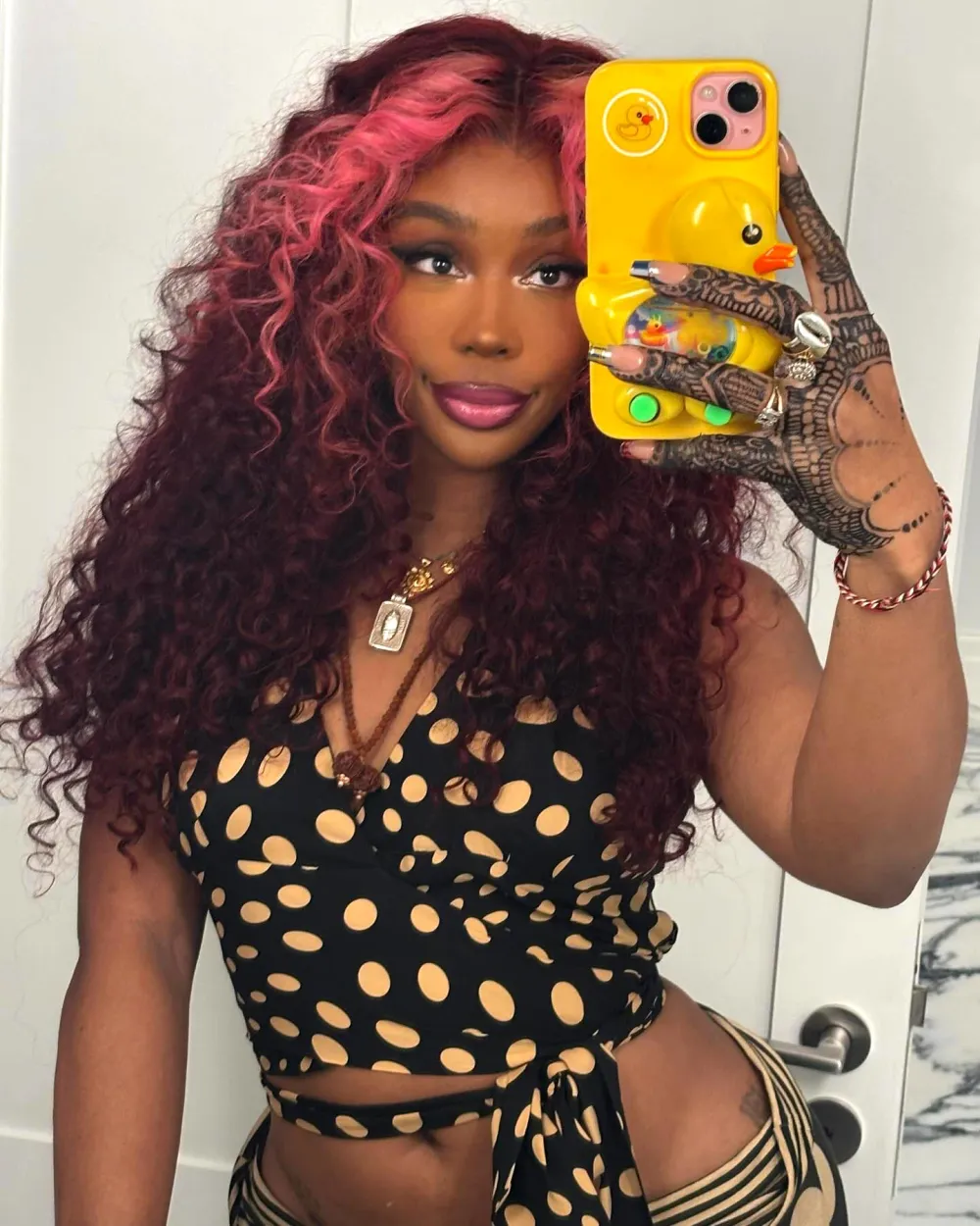 SZA Shows Off Her New Pink Highlights