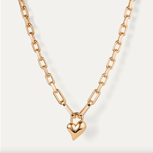 Jenny Bird Padlock Heart Pendant Necklace
