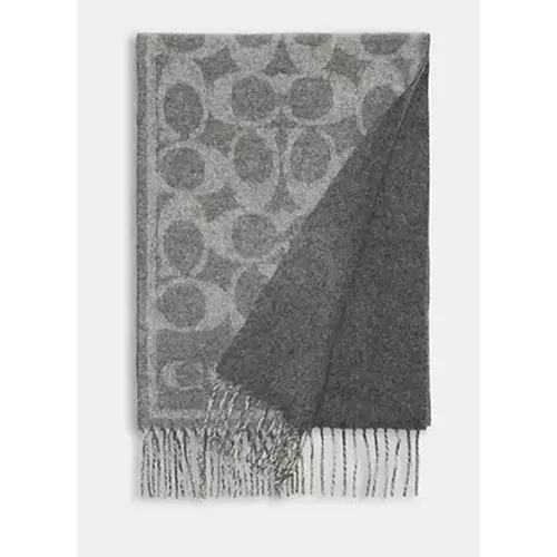 Coach Reversible Signature Cashmere Muffler Scarf