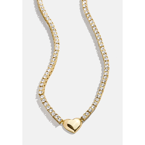 BaubleBar Heart Tennis Necklace