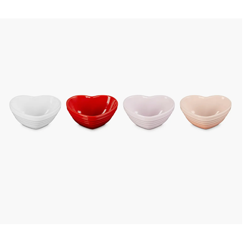 Le Creuset Stoneware Mini Heart Pinch Bowls