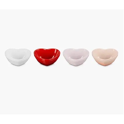 Le Creuset Stoneware Mini Heart Pinch Bowls