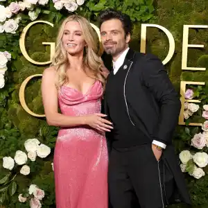 Sebastian Stan and Annabelle Wallis Walk Golden Globes Carpet Together