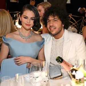 Selena Gomez and Benny Blanco Have That Newly Engaged Glow at 2025 Golden Globes