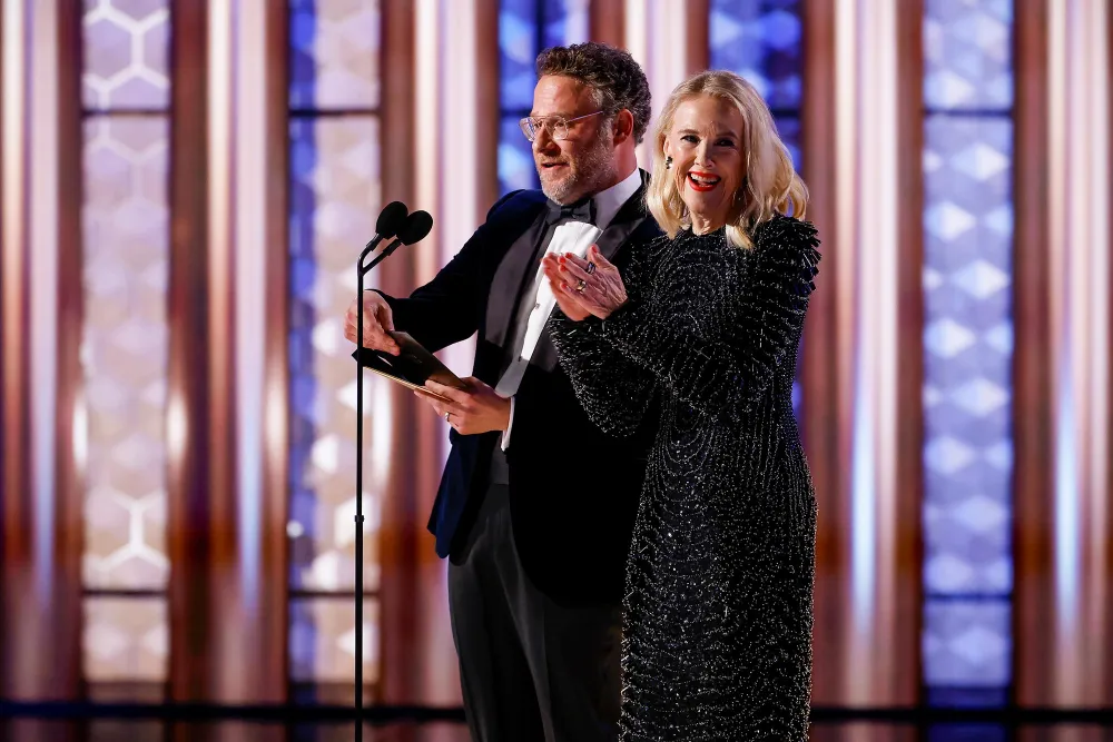 Seth Rogen and Catherine O'Hara 2025 Golden Globe Awards Show