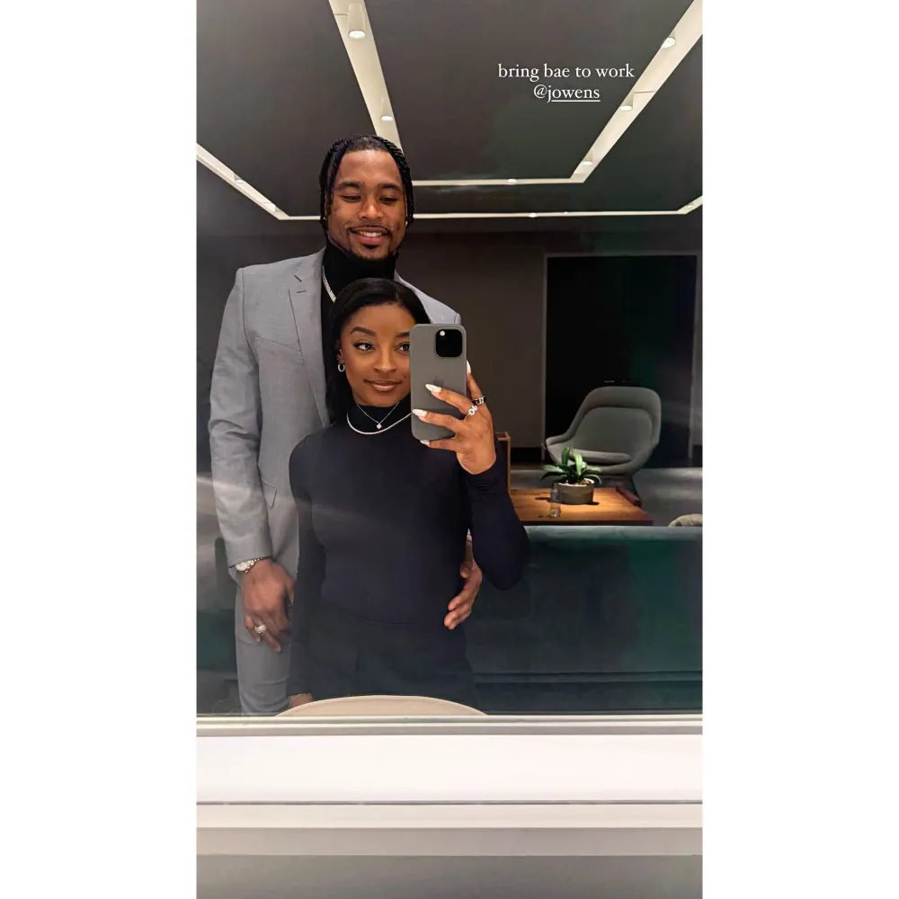 Simone Biles Rocks Super Fringed Jeans on Date Night With Johnathan Owens
