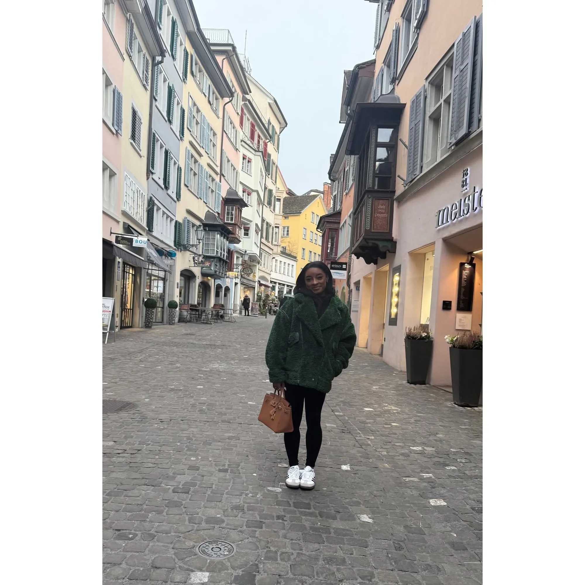 Simone Biles Takes Her Birkin for a Spin in Zurich