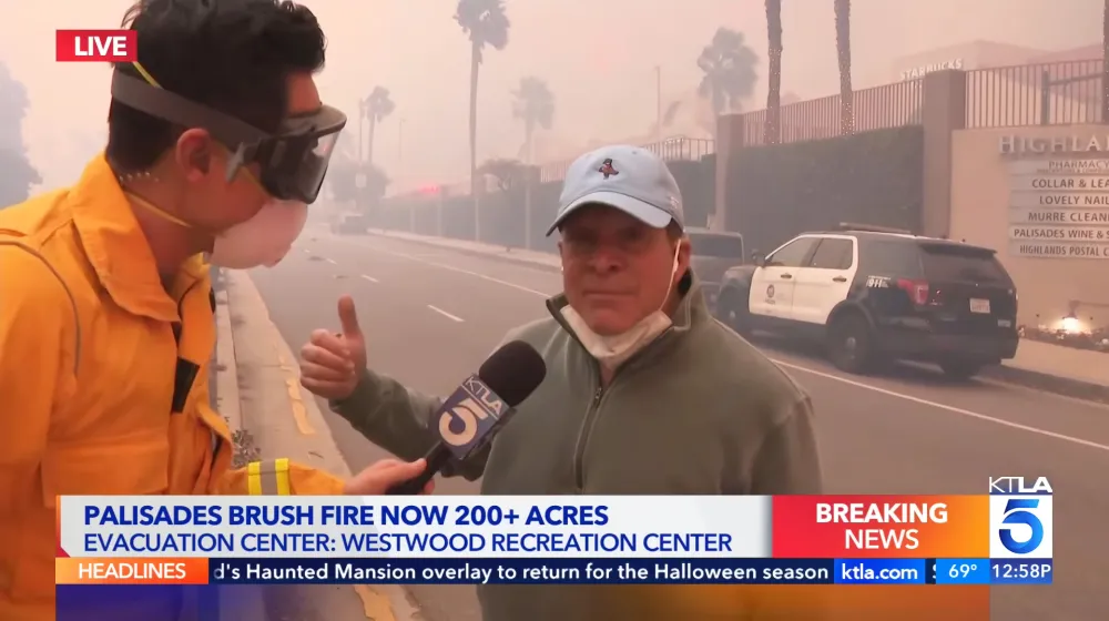 Steve Guttenberg Comes to the Rescue During Wildfires Live News Report