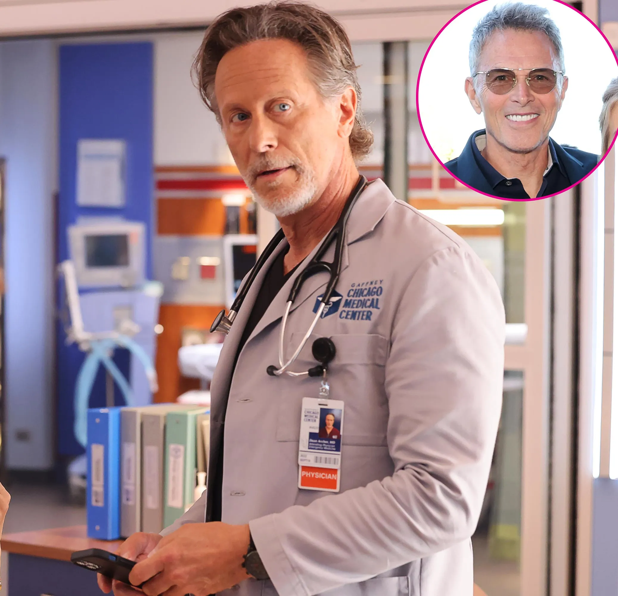 Steven Weber Has the Perfect Idea for a Wings Crossover With Tim Daly on Chicago Med 834