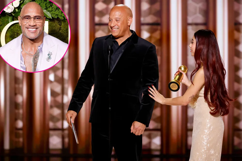 Vin Diesel 2025 Golden Globe Awards Dwayne Johnson