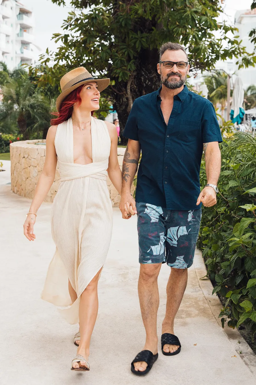 Where the Stars Go on Vacation The Top Celebrity Approved Resorts From Mexico to Europe Brian Austin Green and Sharna Burgess Sandals Dunn s River in Jamaica 873