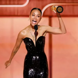 Zoe Saldana 2025 Golden Globe Awards Show