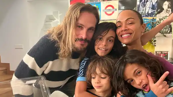 Zoe Saldana Celebrates Emilia Perez Oscars Nomination with Kids