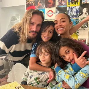 Zoe Saldana Celebrates Emilia Perez Oscars Nomination with Kids