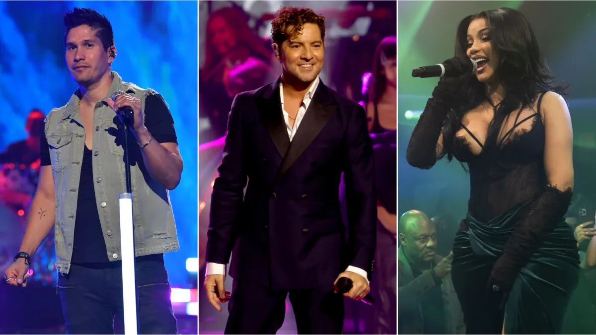 Artistas latinos en shows de fin de año.