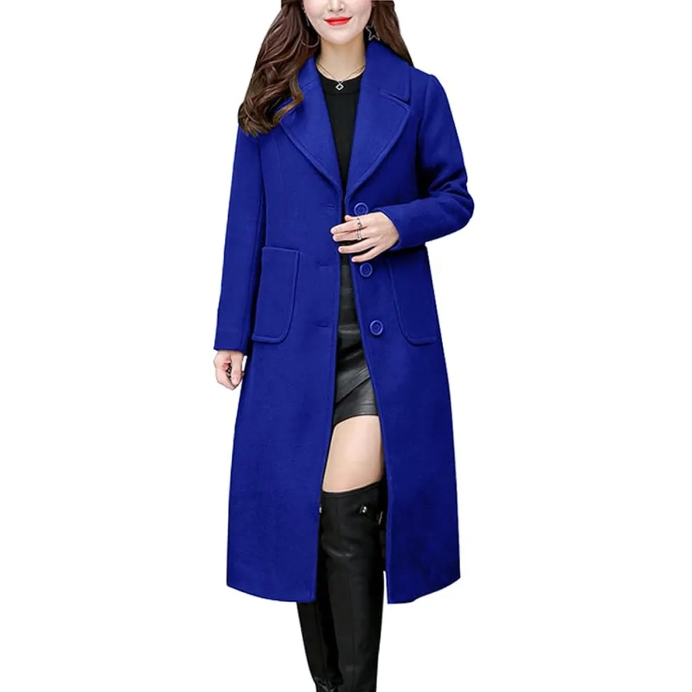 Chouyatou Single Breasted Wool Blend Coat Amazon