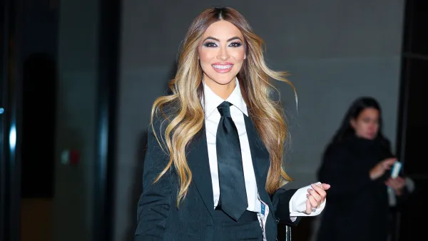 NEW YORK, NEW YORK - JANUARY 15: Chrishell Stause seen leaving "Watch what happens live" in Hudson Square on January 15, 2025 in New York City. (Photo by Aeon/GC Images)