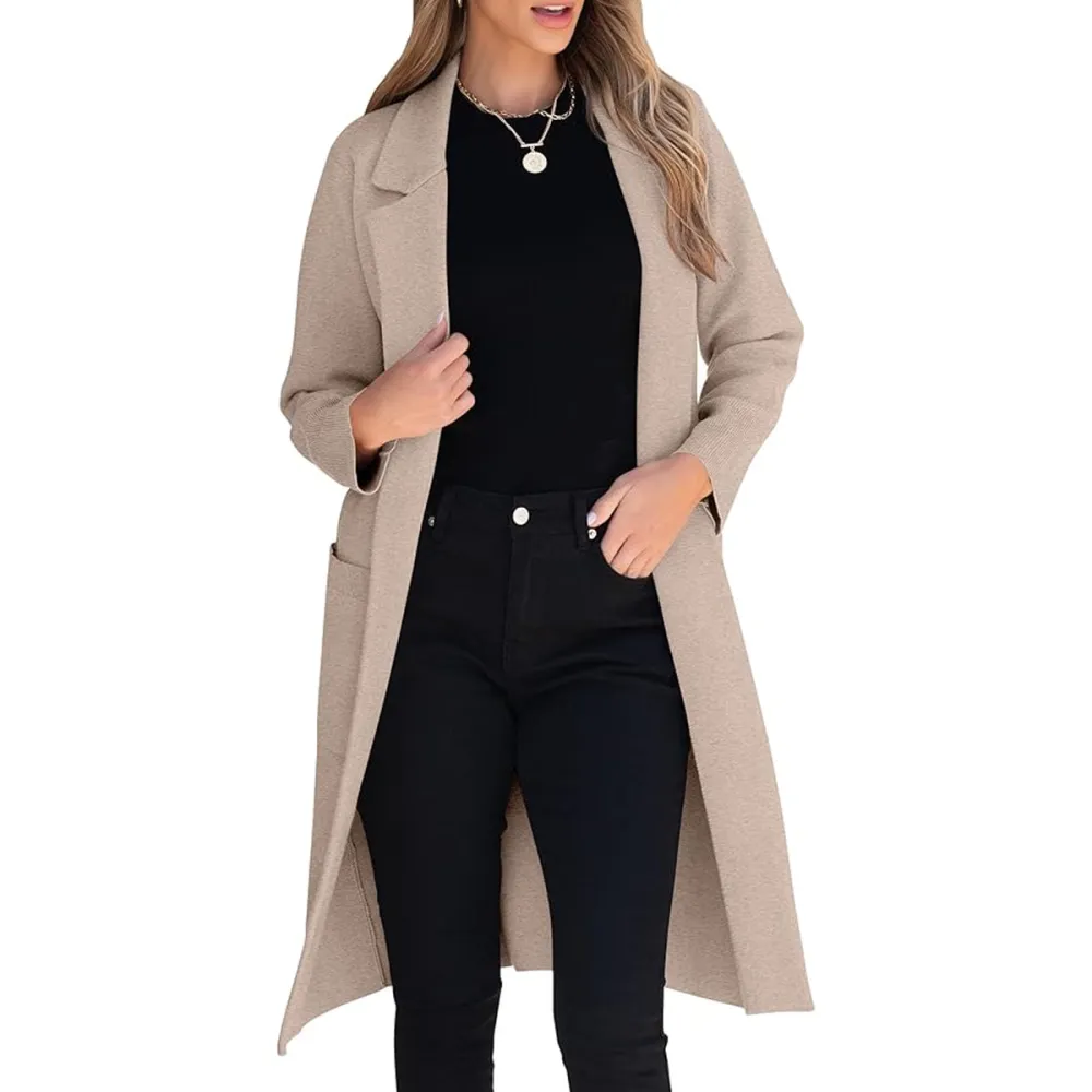 Anrabess Open Front Oversized Long Coat Amazon