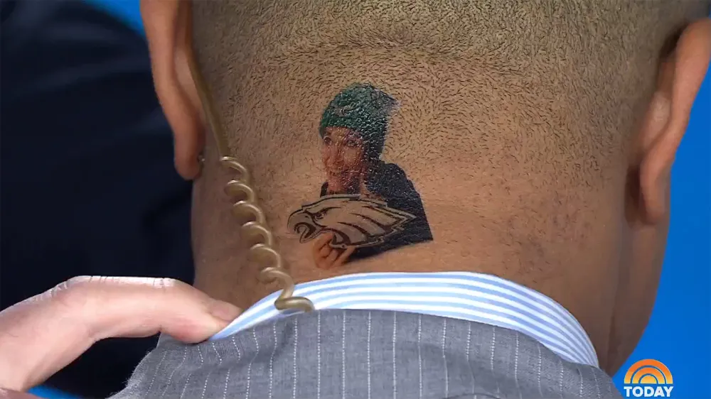 Today Craig Melvin Gets Temporary Tattoo of Savannah Guthrie After Losing NFC Championship Bet