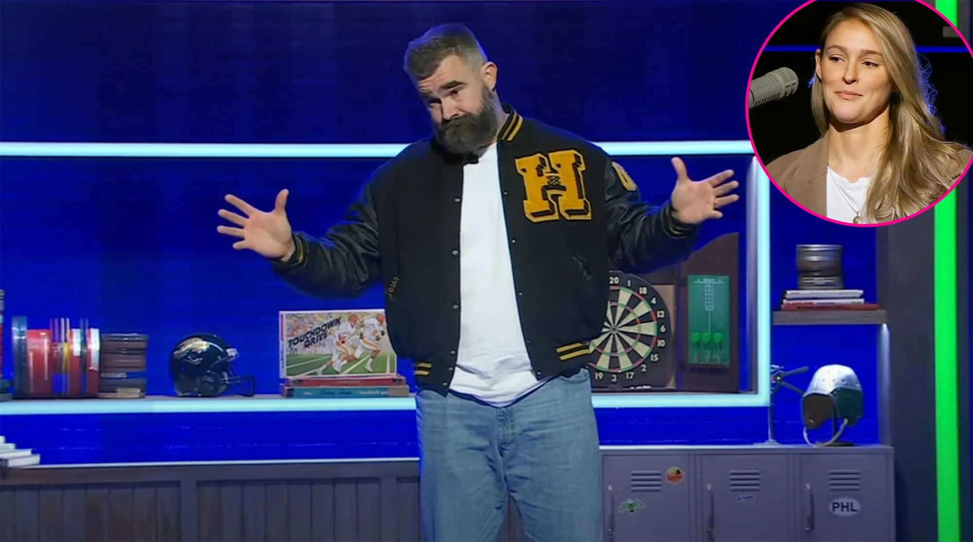 Jason Kelce Enlists Wife Kylie Kelce for Special Role During ESPN Late Night Debut