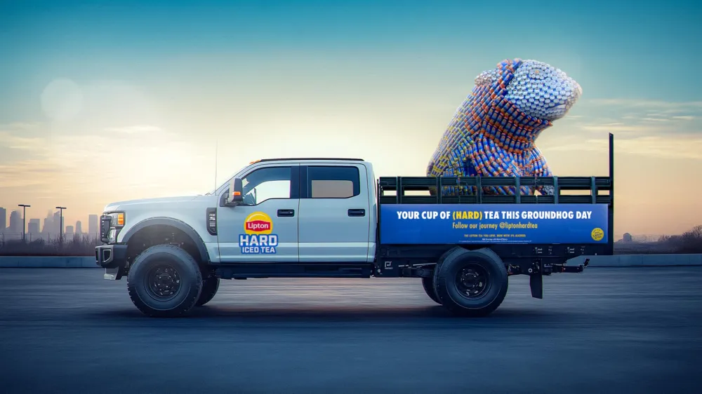 Lipton Hard Iced Tea Is Taking Groundhog Day to the Next Level With 9 Foot Can Daddy Statue