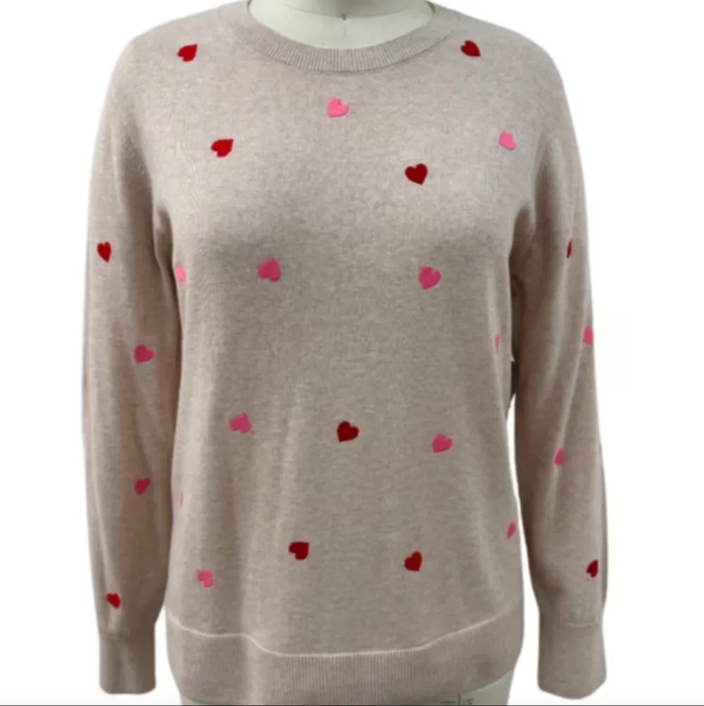 heart-print sweater